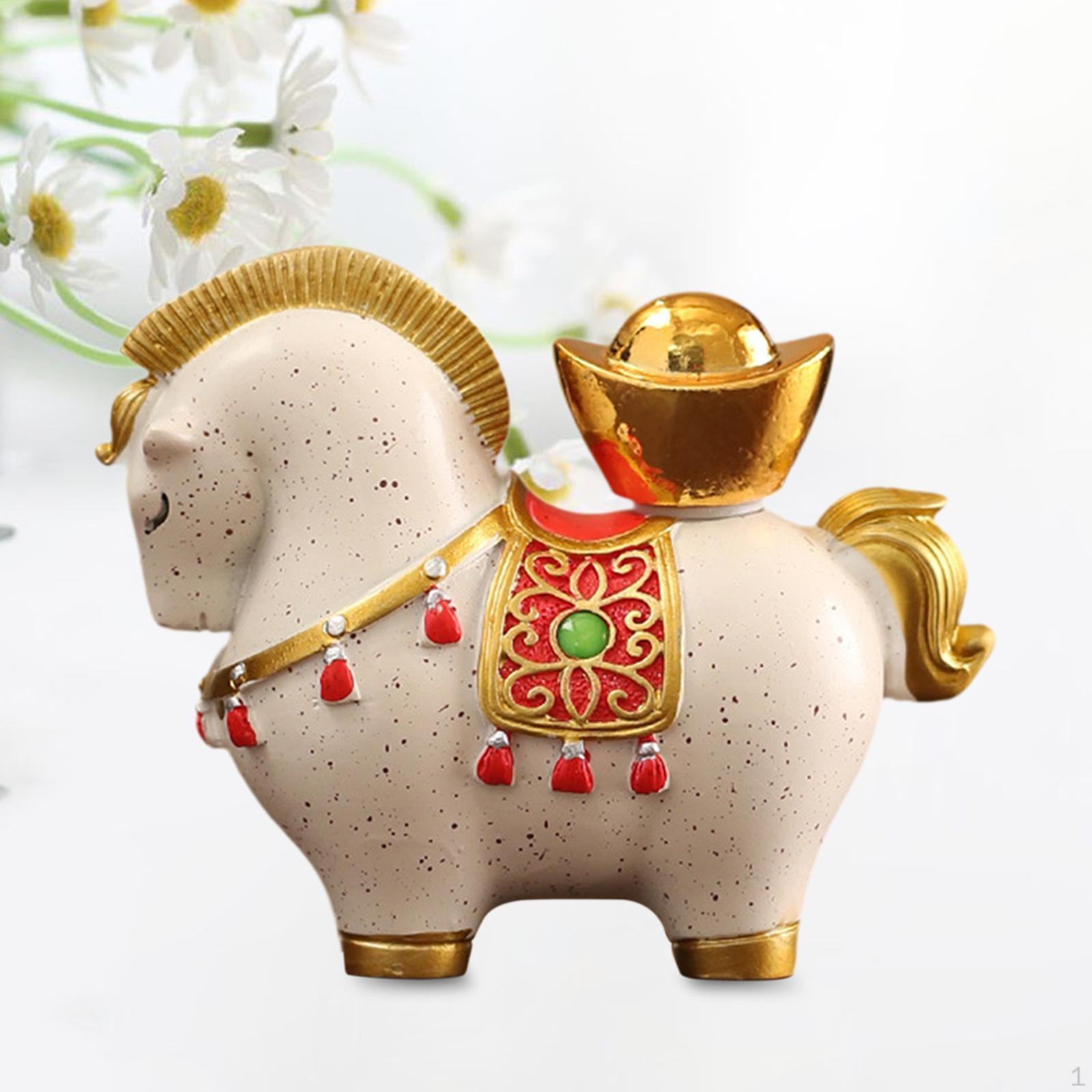 

Фигурка лошади, скульптура животного, керамическое настольное украшение для камина A