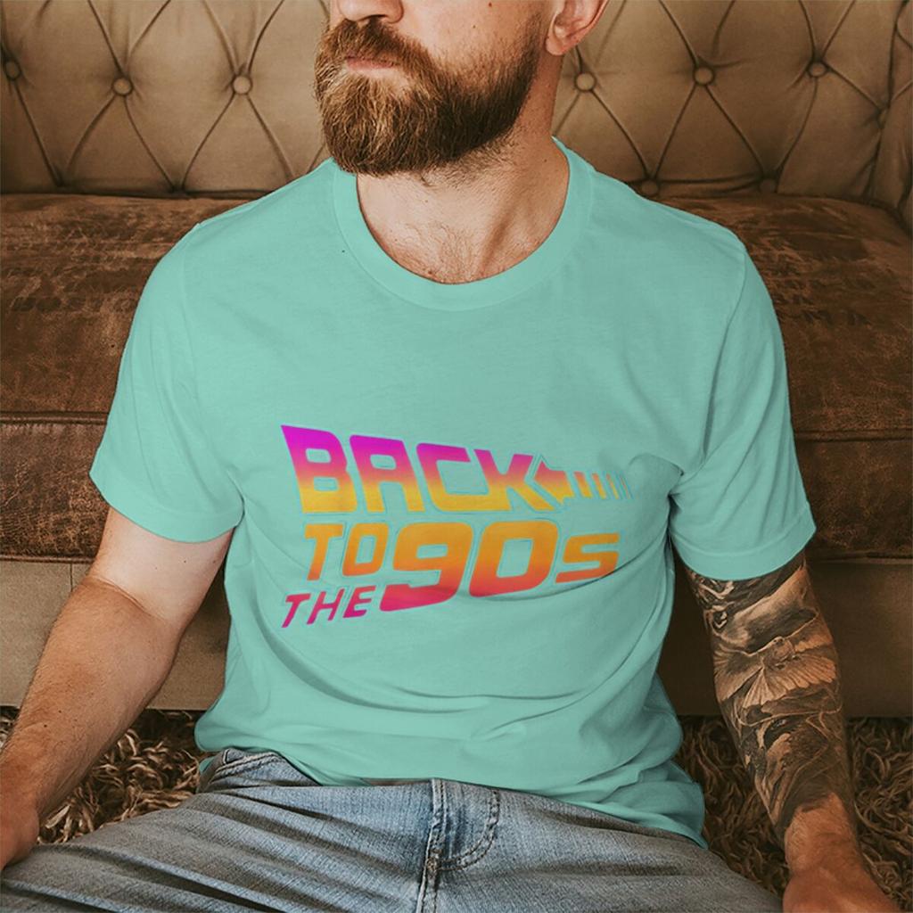 Mens Womens 90s Graphic TShirts Back To The 90s Print Casual Tee Fashion Crew Neck Shirt for Birthday Party Fun Streetwear