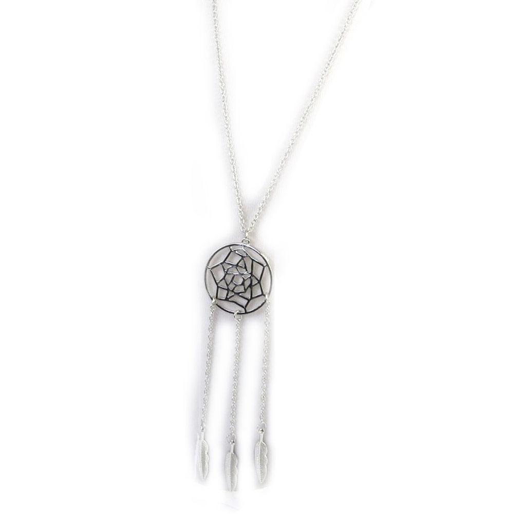 Les Trésors De Lily [N3111] - Silver 'Navajos' Long Necklace