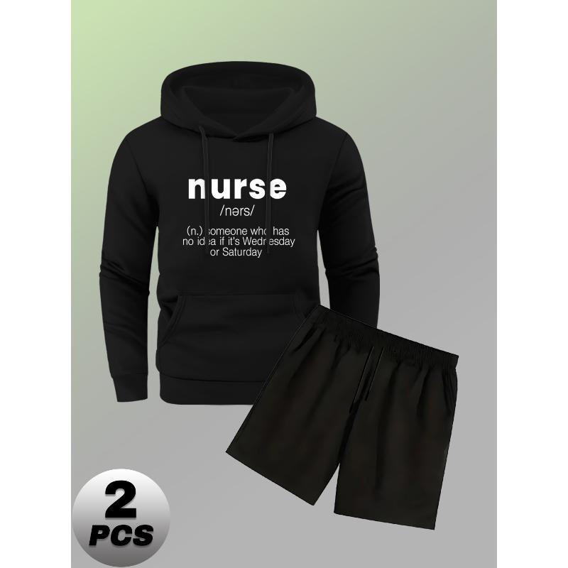 

Men s Casual Tracksuit Hooded Sweatshirt and Shorts for Hiking XXL чорний