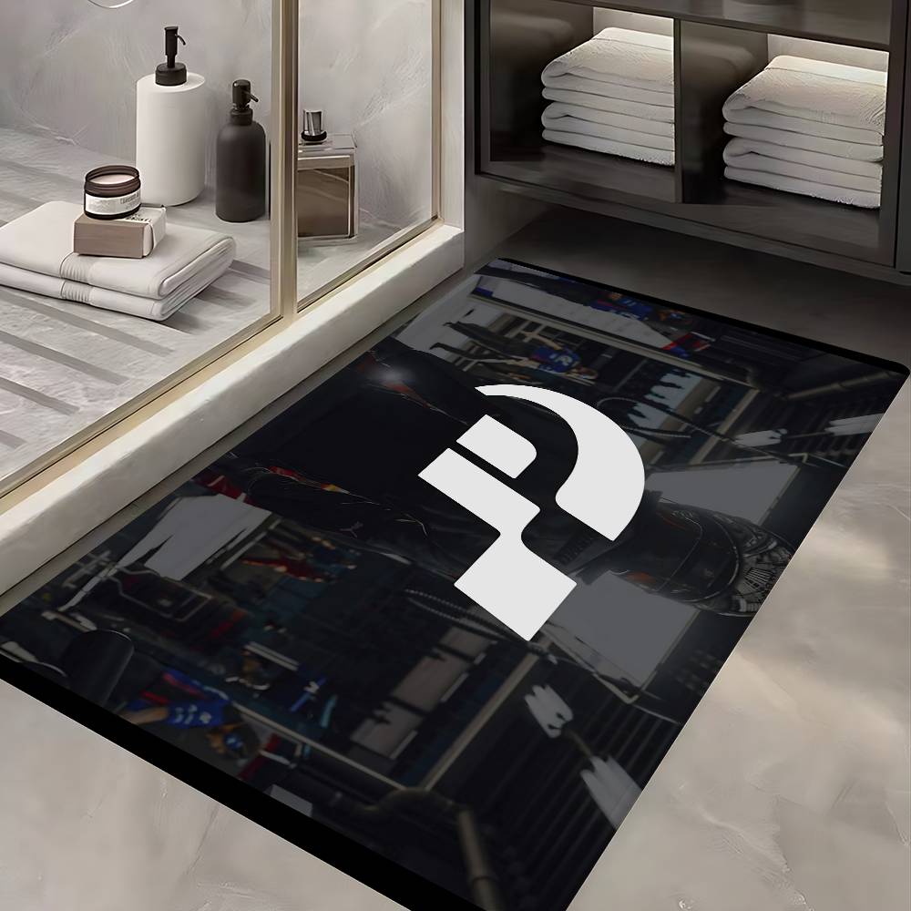 G-Gran-Turismo Badezimmermatte Anti-Rutsch Wasserabsorbierend Langes Streifenkissen Schlafzimmerteppich Willkommens-Fußmatte