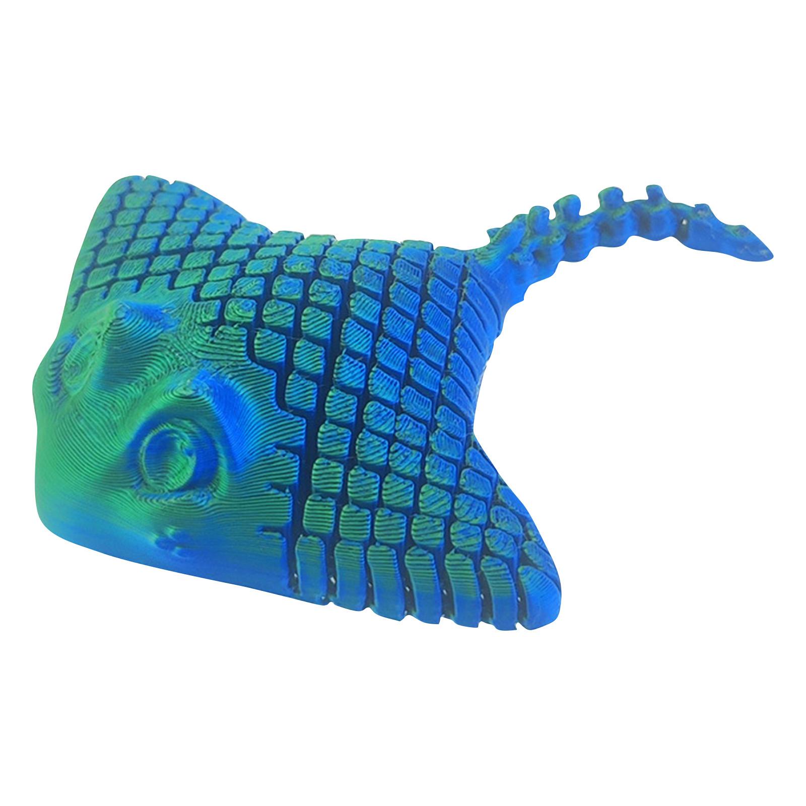 

3D-печатная подвижная игрушка, с подвижными суставами, 3D-печатная игрушка-украшение, снятие стресса, подвижная One Size небесно-голубой