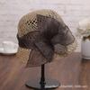 New Summer Vintage Elegant Straw Hat for Women - Lace Flower Decor, Hollow Breathable Sun Bucket Hat