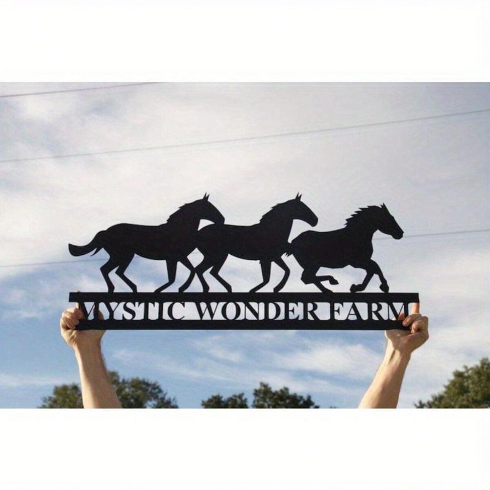 Custom Metal Horse Sign Ranch Decor Unique Barn Gift