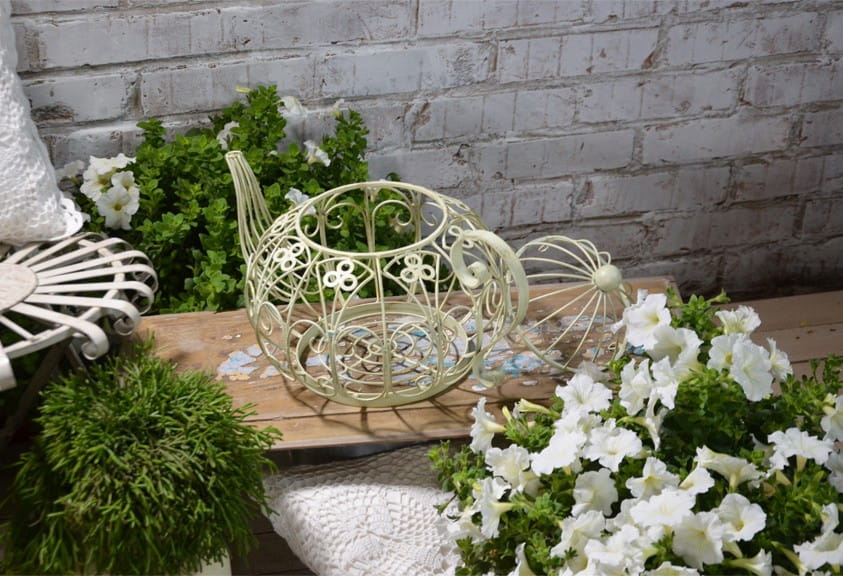 Kettle openwork fruit basket in retro style
