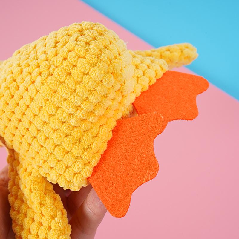 In-Stock Yellow Duck Plush Toy: Sound-Making, Scratch/Bite/Chew Resistant for Dogs