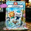 1pc Comfortable Home Print Throw Blanket, Octonauts Underwater Crew Blanket For Bed and Sofa Use, Special Present For Family