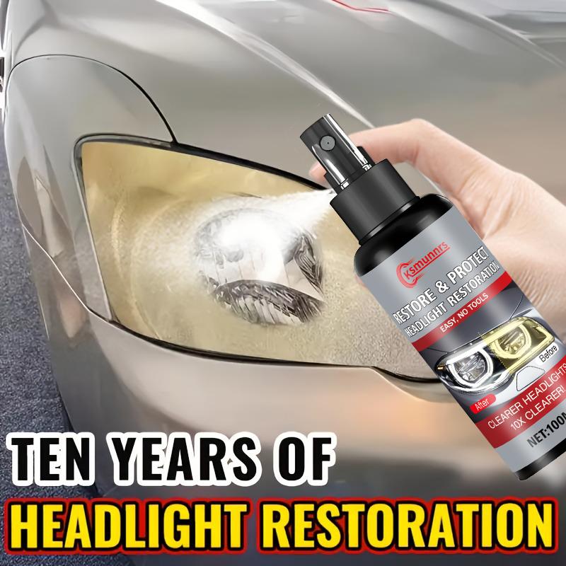100ML Ceramic Headlight Repair Spray | Premium Automotive Tools - Removes yellowing and oxidation, restores clarity, and provide