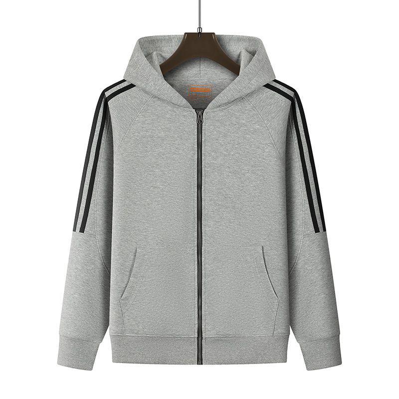 Unisex Striped Zip-Up Hooded Cardigan - Spring/Autumn Fashion Streetwear