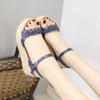 Fashion Casual 2025 Luxury Buckles Wedges Heel Woman Shoes Chic and Elegant Shoe Original Summer Offers Trending Daily Sandals for Women