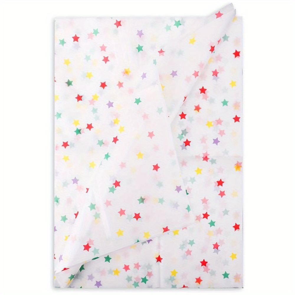 50pcs Colorful Star Pattern Tissue Paper – 19.68x13.78 Inch Gift Wrapping Paper, for Wedding, Birthday Party & DIY Craft Decoration