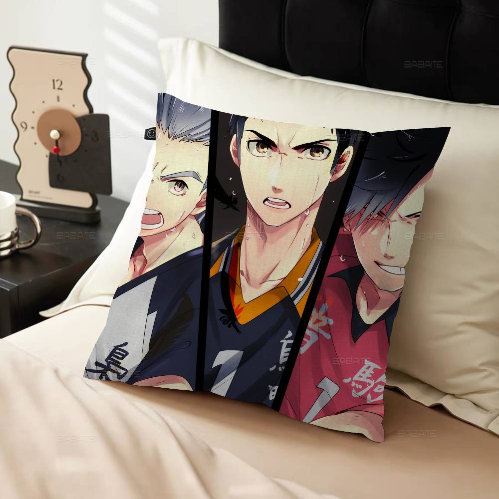 

H-Haikyuu Anime Volleyball Pillow Gift Home Office Decoration Bedroom Sofa Car Cushion Cover Case 45x45 30cmx30cm