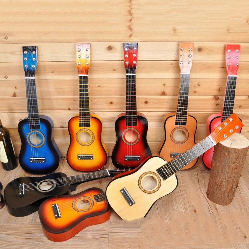 Masif Ahşap Çocuk Enstrümanı Oyuncak Klasik Müzik Aleti Oyuncak Çocuk Gitarı Başlangıç Seviyesi