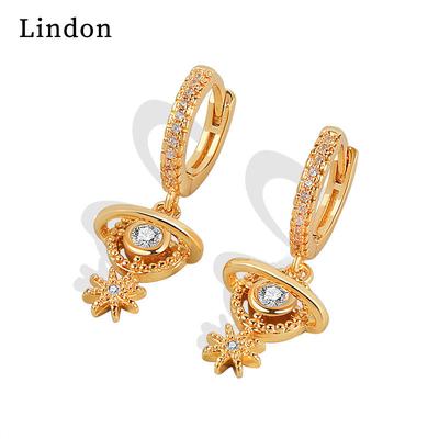 Lindon Kupferlegierung Zirkon Ohrringe Tropfen Ohrringe für Frauen Hochzeit Party Geschenke