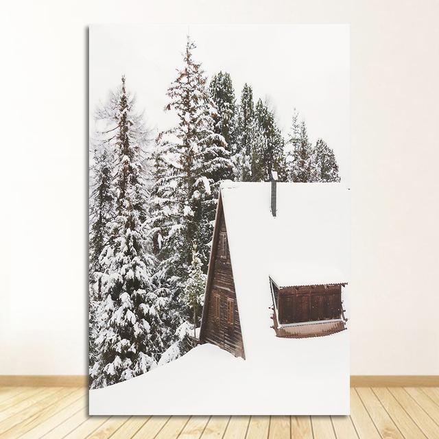 Moose Paintings Pinecone Picture Scandinavian Wall Art Canvas Painting Living Room Decoration Christmas Home Decor Poster Winter
