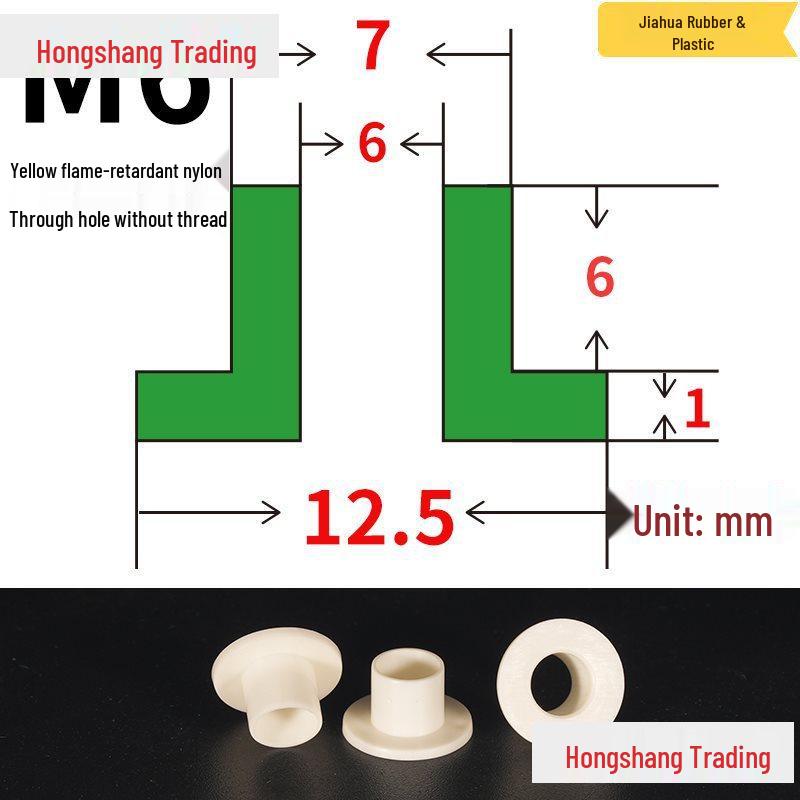 Step T-Shaped Nylon Insulating Bushing Washer, M3-M35 Thread Protection Spacer