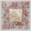 "New European and American Jungle Floral Bird Print 130cm Silk Twill Satin Square Scarf Shawl"