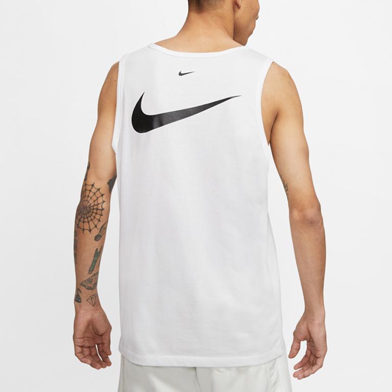 Nike Prodyšné pánské tílko s potiskem Swoosh Bílé CQ5293-100
