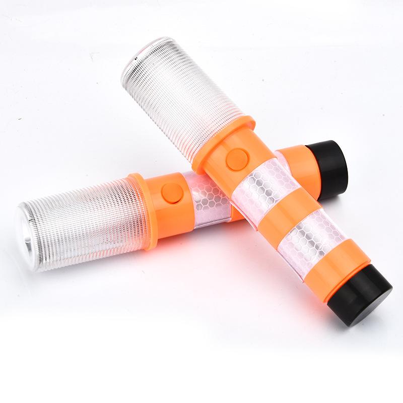 LED Magnetic Road Safety Warning Flashlight