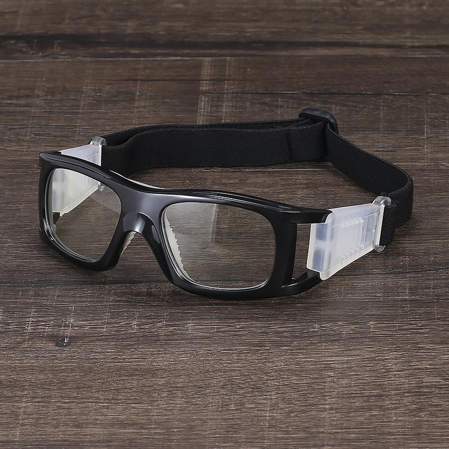 

Basketball glasses, outdoor basketball sports glasses, anti-collision sports goggles with myopia frames for football and basketball Black Frame