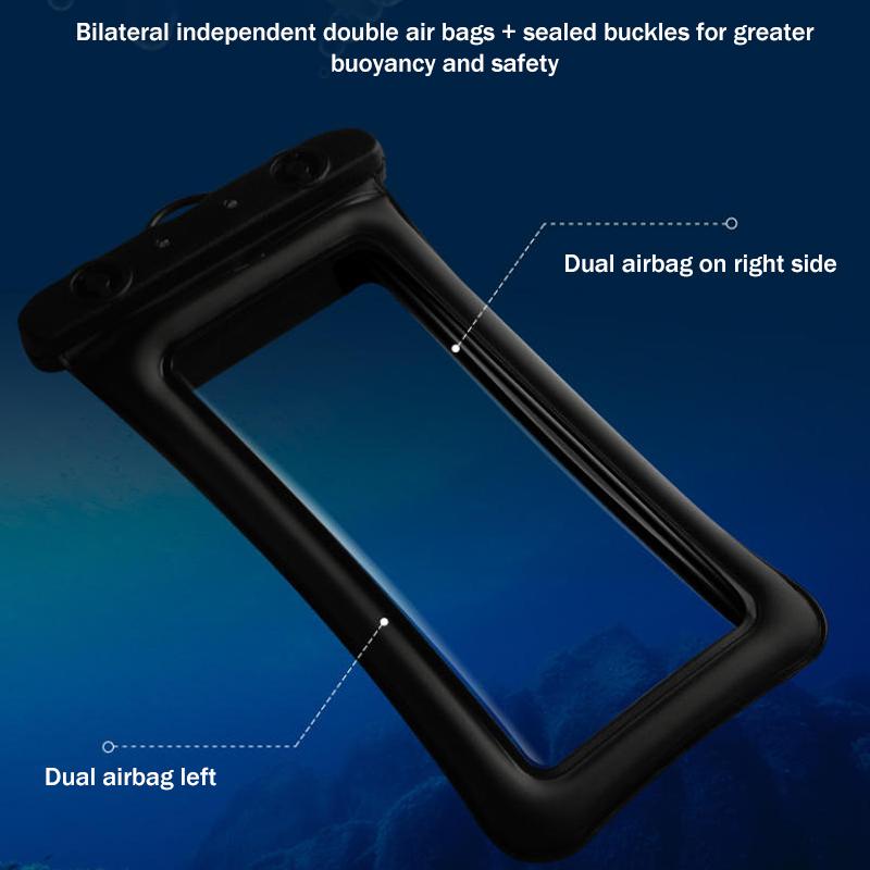 Floating Airbag Waterproof Swim Bag Phone Case Universal Highly Sensitive Touchscreen Phone Pouch The Water-Sprinkling Festival