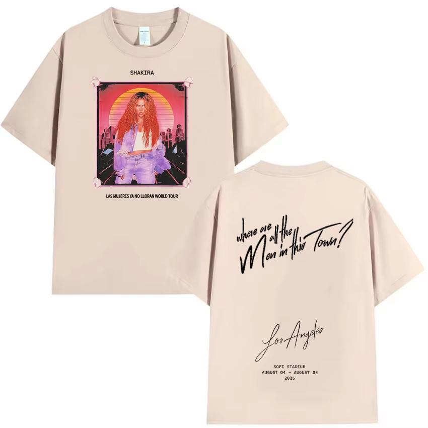 

Shakira Double Sided Print Fashion Graphics Aesthetic Harajuku Tee Cotton 2026 Tshirt Unisexs Clothing Casual T Shrit Summer Tops 4XL