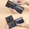 New Carbon Fiber Multi-Card Men Wallet 14 Cards RFID RFID Blocking Wallet Slim Large Capacity Leather Wallet Daily Use