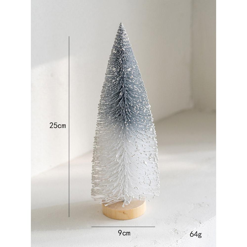 

Christmas Trees Mini Pine Tree with Snow and Wood Base Small Pine Tree Decor for Xmas Home Holiday Party Tabletop Decor Natal