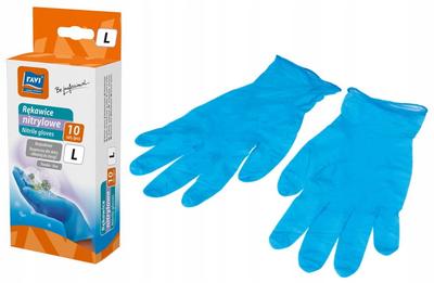 Nitril-antiallergische Schutzhandschuhe L 10 Stück blau