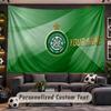 Celtic FC Personalisierte Wandteppich Unterstützung Benutzerdefinierter Name, Wandkunst Heimdekoration