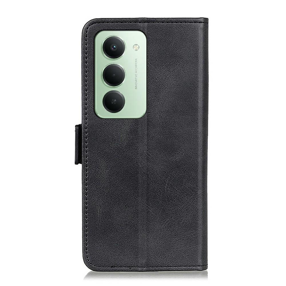 Für Xiaomi Redmi 15 4G (EU) (171 mm) Hülle Ständer Rindsleder Textur PU Leder Handyhülle