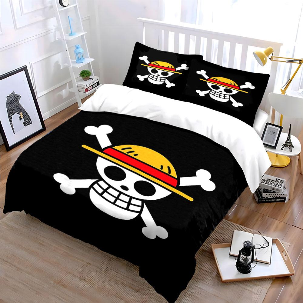 Skull & Hat Bedding Set Bedding Duvet Cover Set Duvet Cover Pillowcases (1 * Duvet Cover 2 * Pillowcases, without duvet insert)