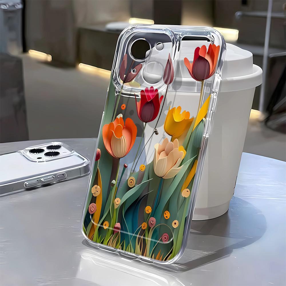 Colorful flowers For iPhone 16 15 14 13 12 11 Pro Max XS XR 16 14 Plus Phone Case Bumber Cover 16E