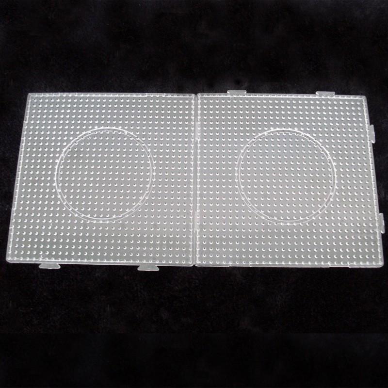 Base Hama Beads 5mm Trasparente Connettibile | Tavola Puzzle Educativa Termoresistente Fai da Te per Bambini