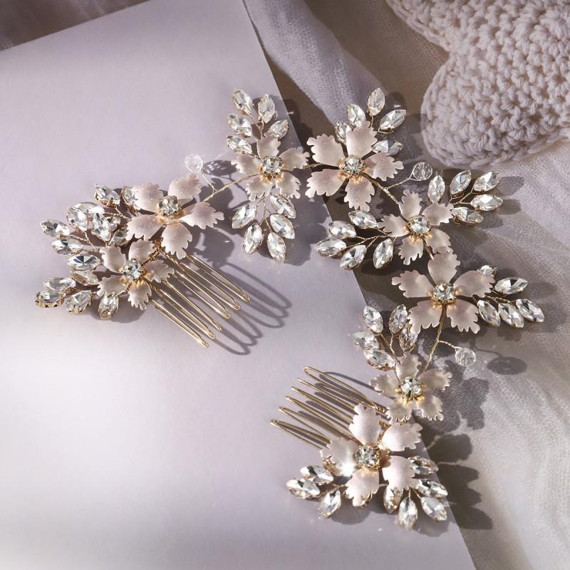 

Wrought Iron Immortal Flower Bridal Hair Band Pure Handmade Thinly Coated Dress Sen Lawn Wedding