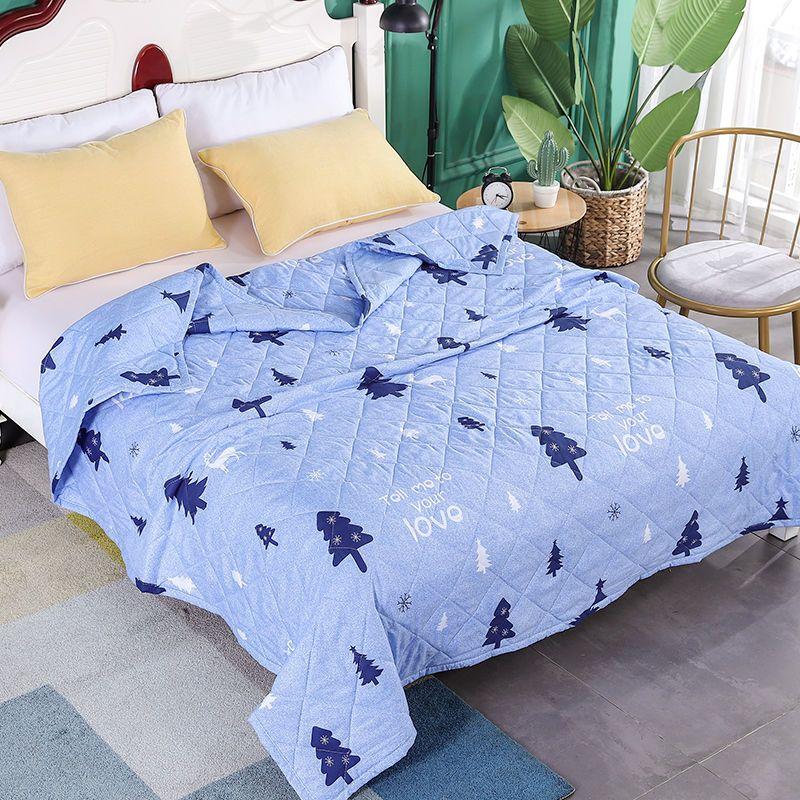 Summer Cool Air Conditioning Thin Blankets Student Dormitory Spring and Autumn Summer Bedding Machine Washable