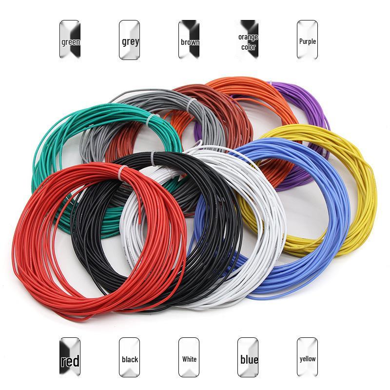High Temp Resistant Extra Soft Silicone Wire for Model Aircrafts & New Energy, Tinned Copper, Sizes: 16-30 AWG
