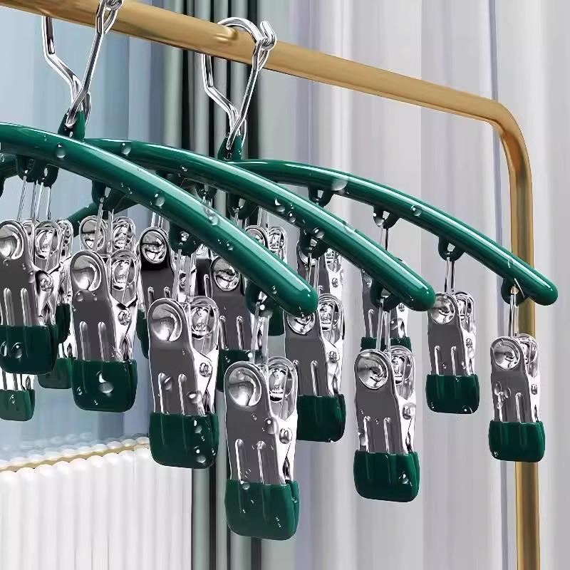 Multifunctional Stainless Steel Clothes Pegs for Baby Clothes, Socks, and Underwear - Household Drying and Storage Rack