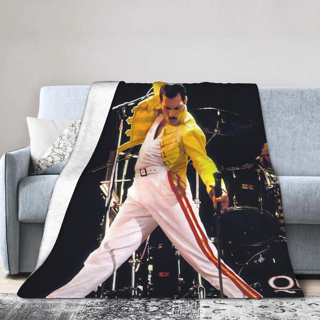 Weiche Decke Junge Mädchen Dekorativ Sänger Freddie Mercury Überwurfdecke Flanell Tagesdecke Für Draußen Mode Sofa Bettbezug