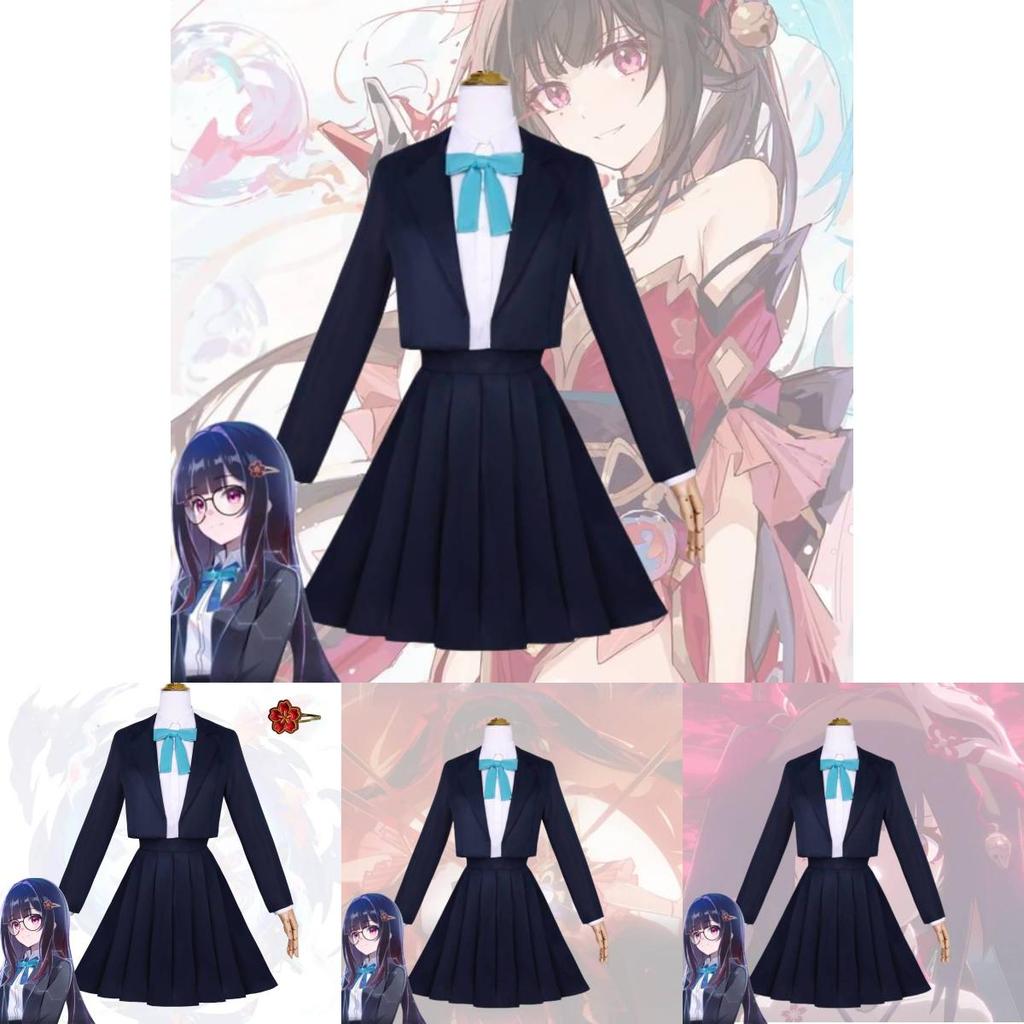 Cute Flower Fire Cosplay Outfit With Accessories And Wig For Game Anime Role Play