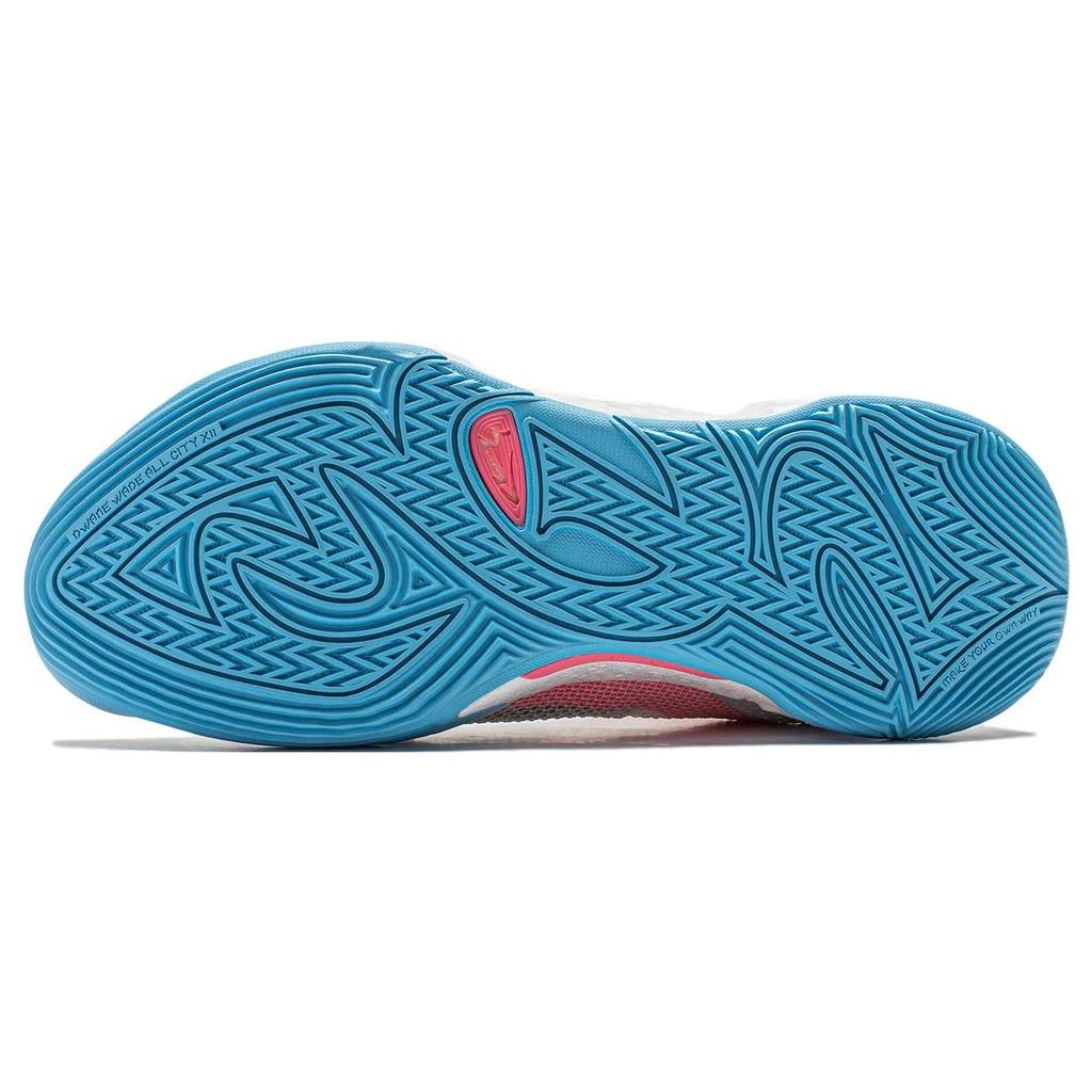New LiNing WADE ALLCITY 12 Cushioned Wear Resistant Supportive Lightweight Rebound Low Top Basketball Shoes Men's Blue Pink ABAU015-1