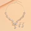 Bridal Rhinestone Crystal Necklace & Earring Set for Women's Prom & Dress Accessories