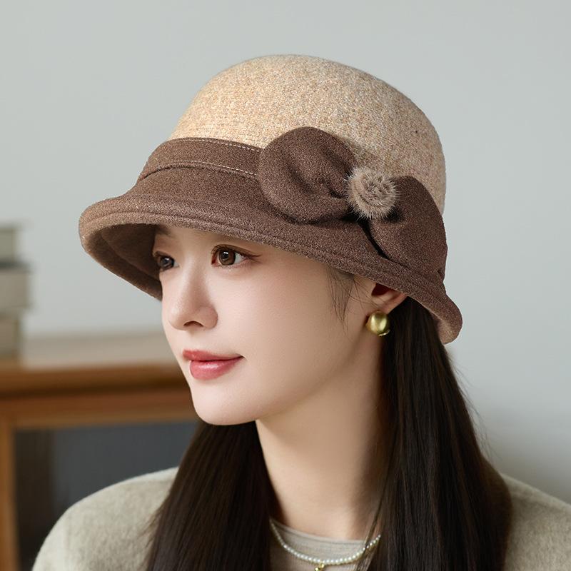 The New Winter Hat for The Elderly Women's Warm Fleece Basin Hat for The Elderly