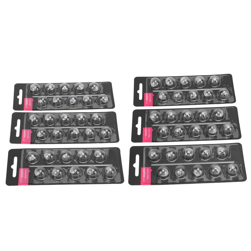 30pcs Sound Aid Domes Open Fit Sound Aid Domes Open Fit Sound Amplifier Tips for Minifit Black