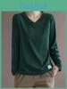 Casual Long Sleeve T Shirt For Women With V Neck And Polyester Fabric For Daily Wear
