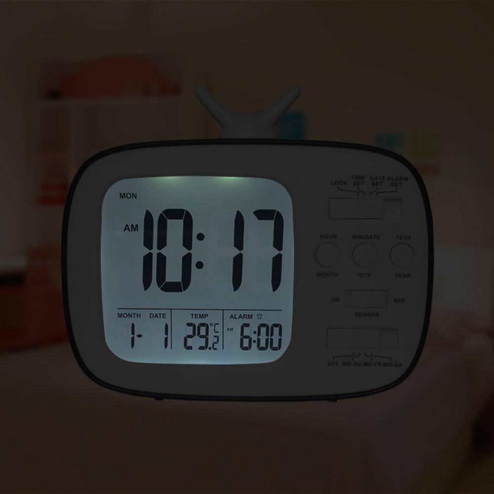 Children and Student LCD Electronic Bedside Light-sensitive Smart Alarm Clock G180
