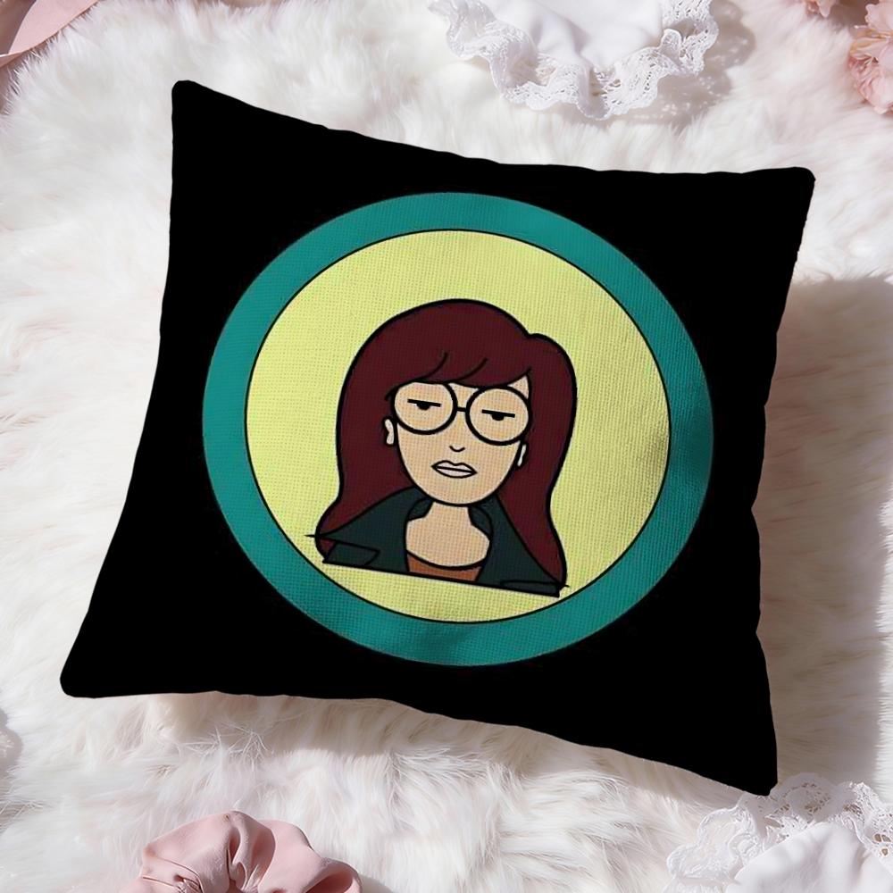 Cartoon D-DariaS Cushion Cover Premium Comfort Reversible Pillow Cove -Two in One Design for Any Room & Car Interior