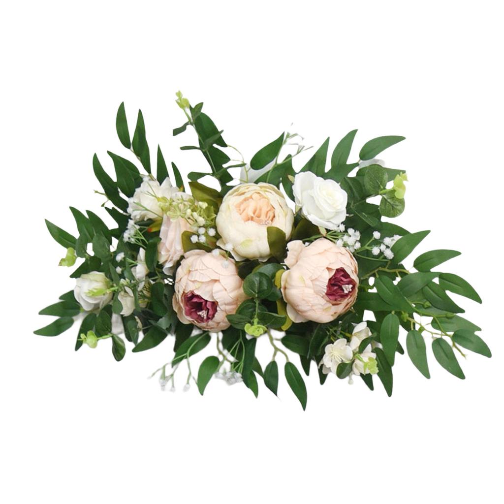 Artificial Flower Swag for Wedding Reception Backdrops Party Table Decoration Wedding Welcome Sign Flower Arrangement