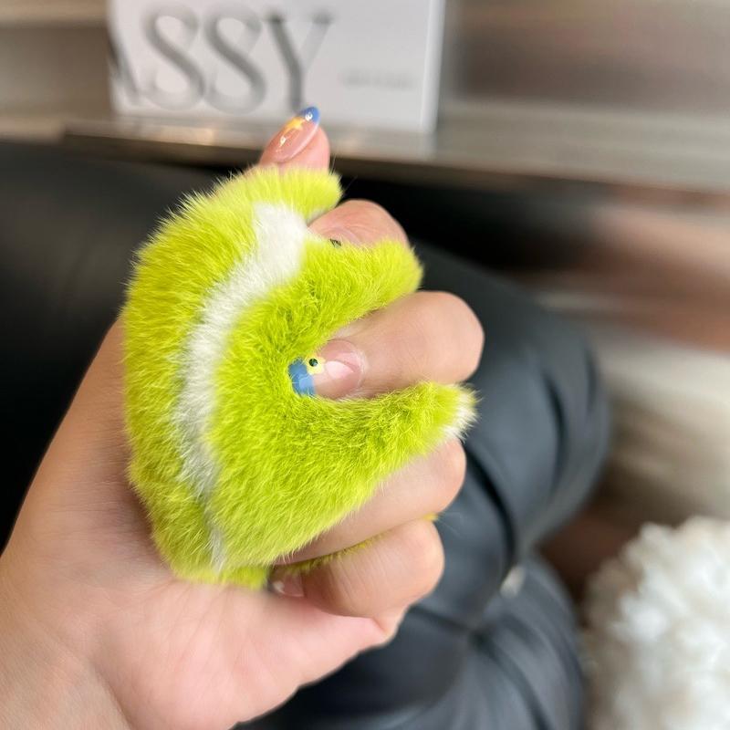 Cute Tennis Plush Tennis Car Keychain Pendant Ins Plush Ball School Bag Hanging Ornaments For Girls Gift