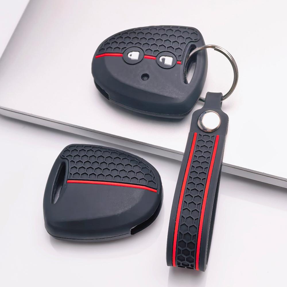 Key Shell Cover for Toyota Hilux Yaris Corolla Rav4 Vigo Vitz Echo Old with Keychain Anti-Scratch Guard Shockproof Protection Soft Grip Texture